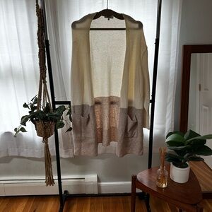 Madewell Cream and Tan Women's Cardigan